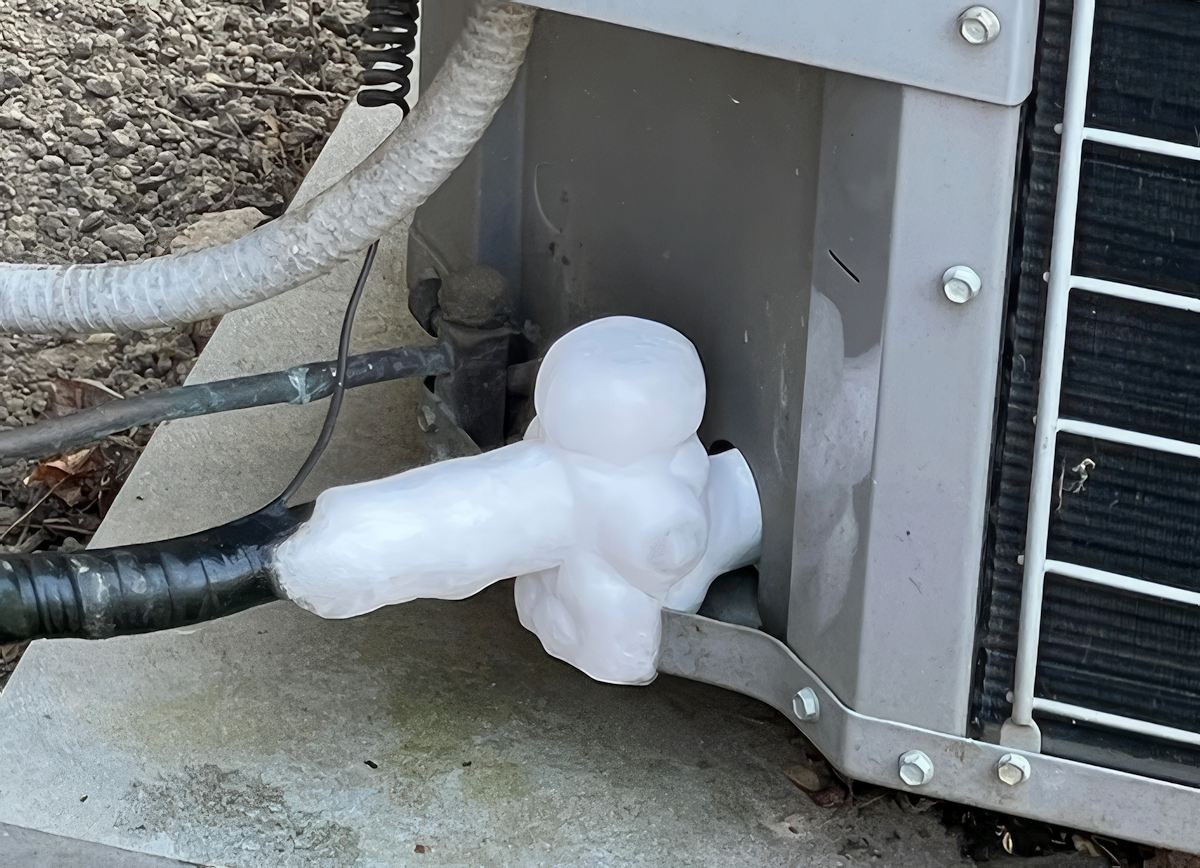 Condenser Frozen Refrigerant Leak