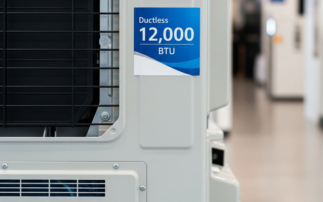 ductless ac size btu