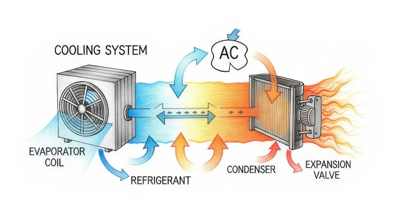 how the cooling process works